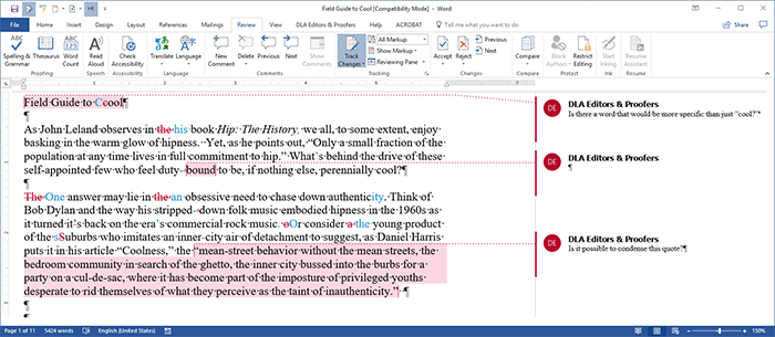 how to track changes in word 2016