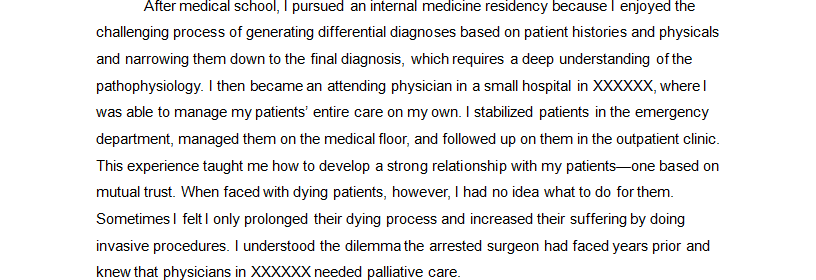 geriatric and palliative care fellowship personal statement example - paragraph 2