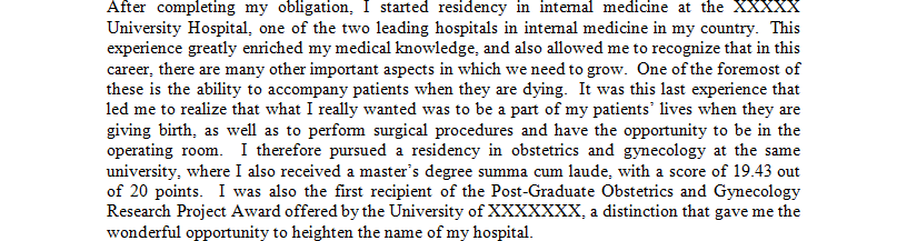 obstetrics and gynecology with medical leave personal statement example - paragraph 4